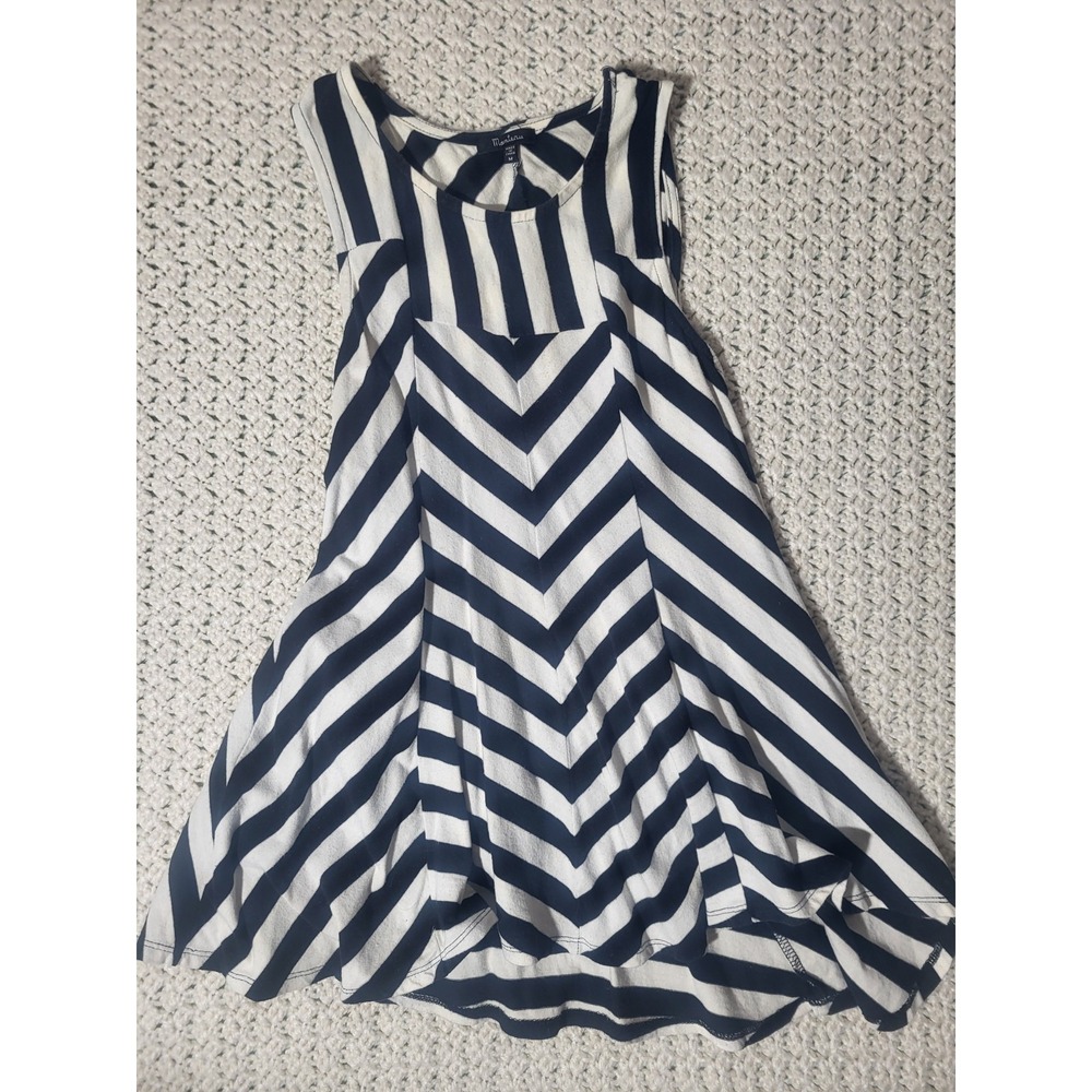Manteau Sleeveless Striped Tank Navy White Size M